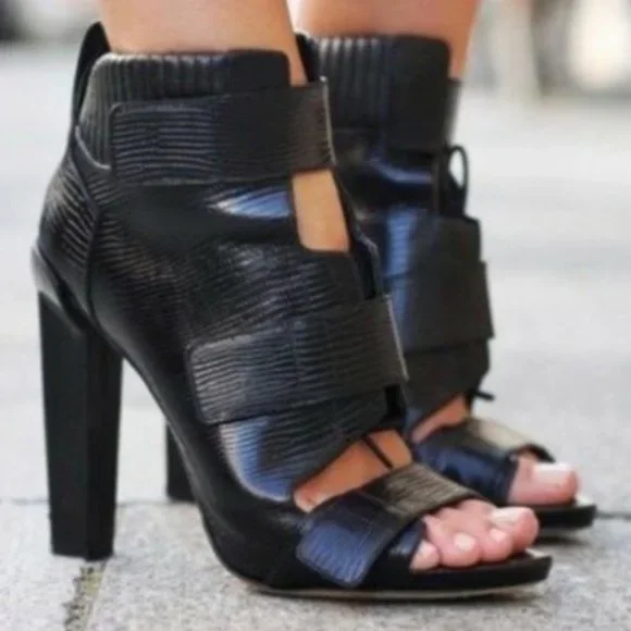 💥KILLER DESING💥 ALEXANDER WANG Noemi Combat Open-Toe Booties - Picture 2 of 15